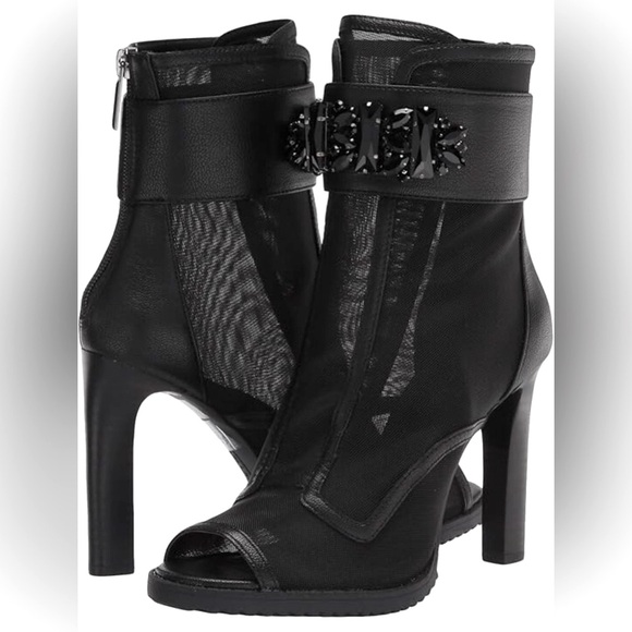 🆕 KARL LAGERFELD Paris Blayze Mesh Booties Black size 5 Women’s Heeled Boots - Picture 16 of 16